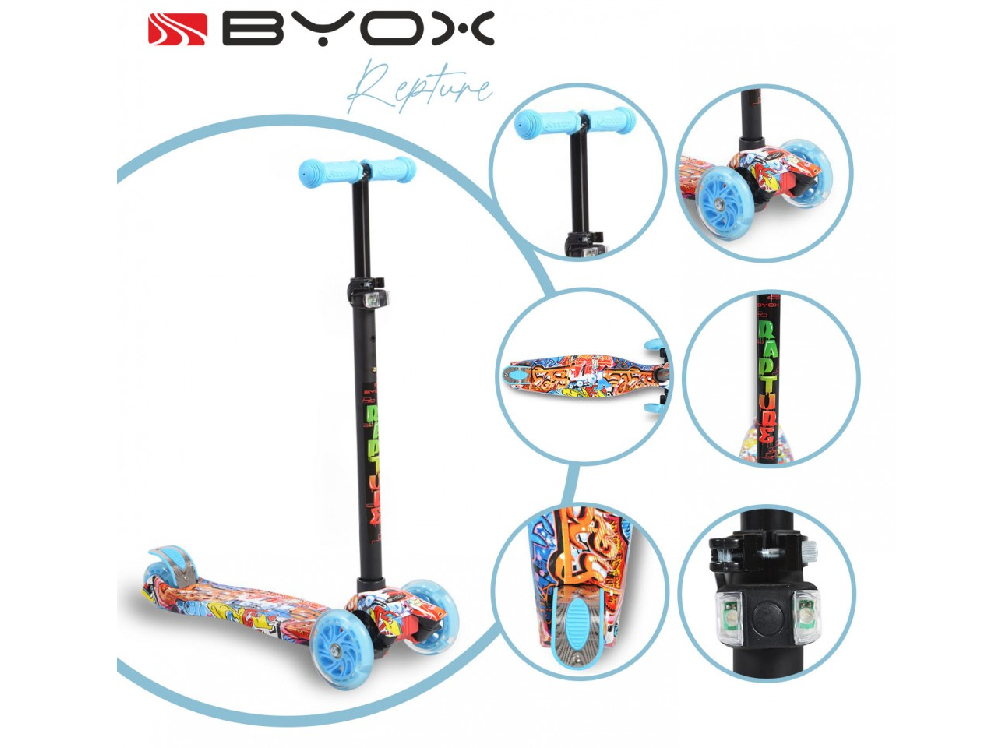 Byox Children's Skateboard Rapture Tricycle Blue
