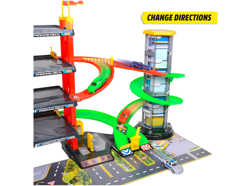 Dickie Large Garage Set with Sounds and Lights and 5 Vehicles primekid.gr