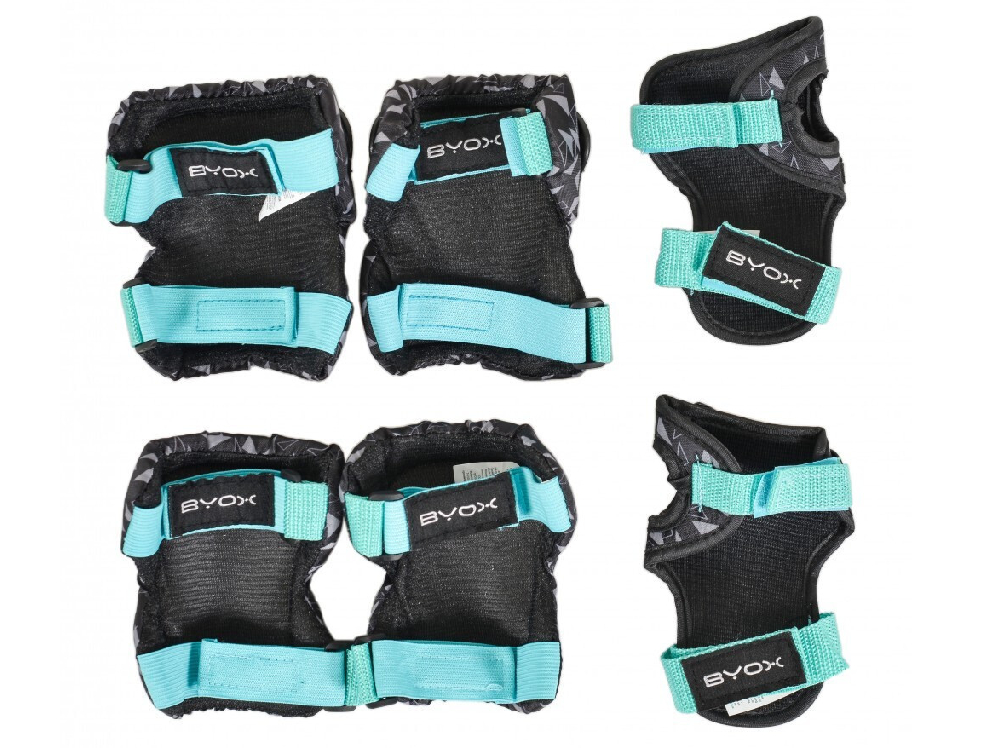 Byox Παιδικό Σετ επιγονατίδα-επιαγκωνίδα-επικάρπιο Dazzle Turquoise