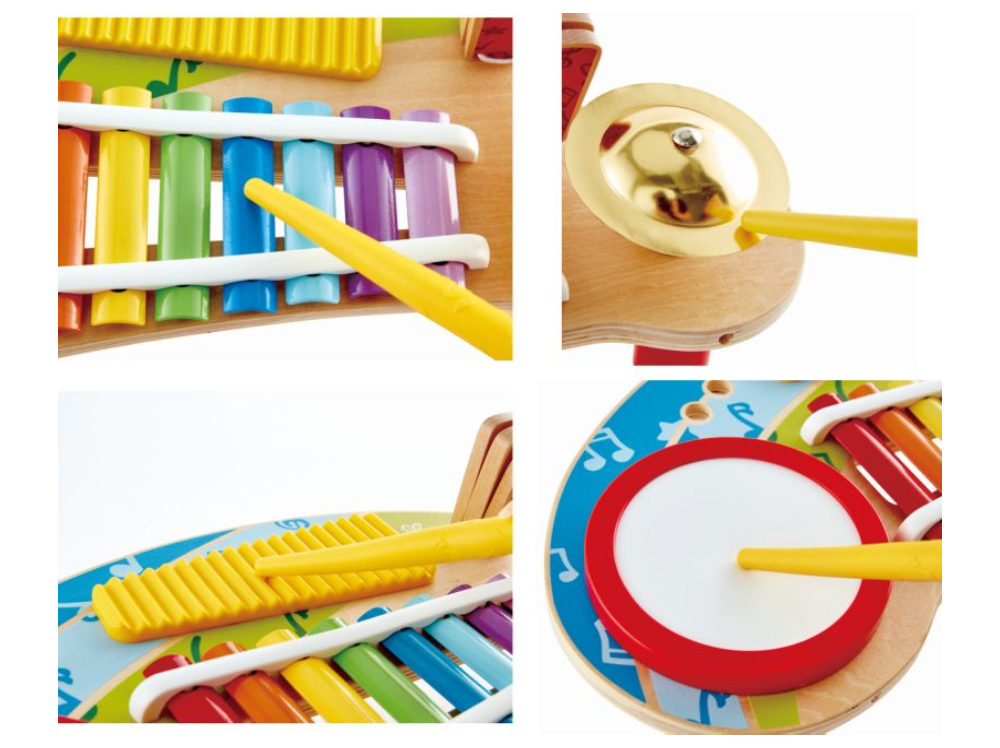 Hape Early Melodies Ξύλινο Music Station 5 Σε 1 (E0612)