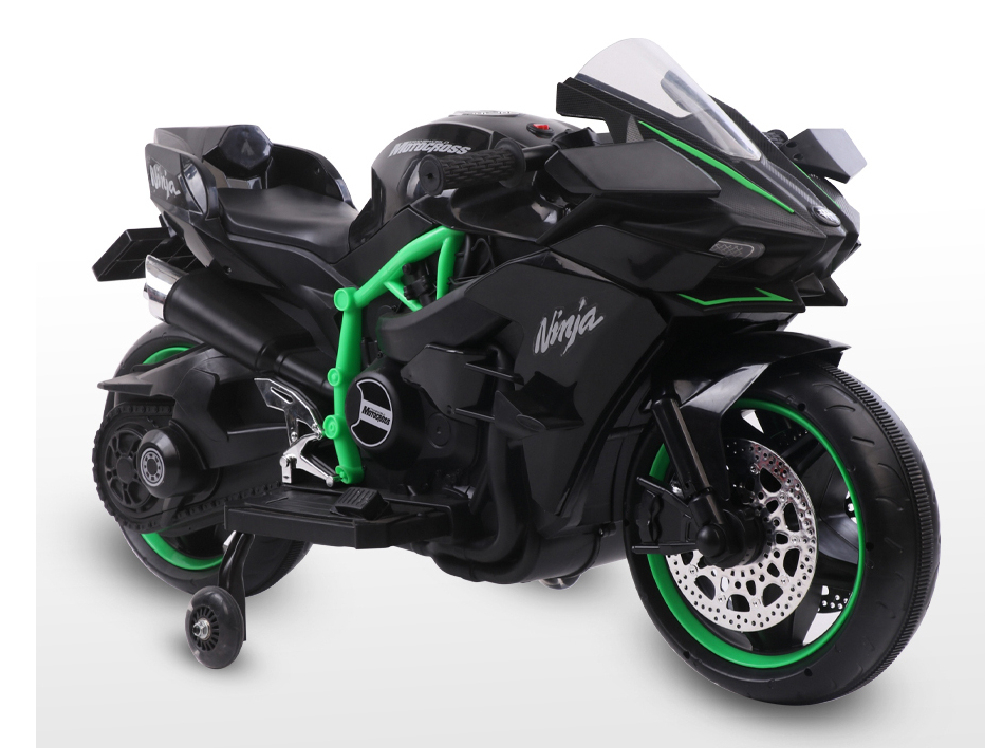 Children Motorcycle Ninja Duo 12V Black-Green