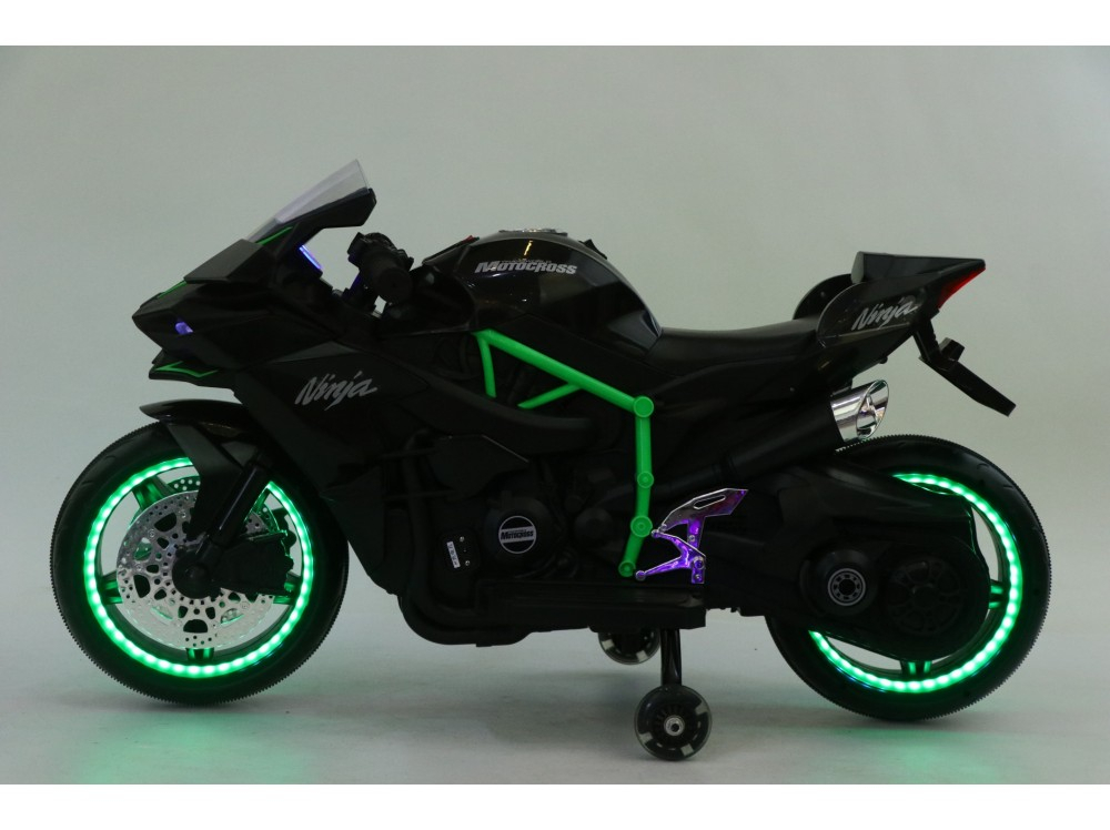 Children Motorcycle Ninja Duo 12V Black-Green