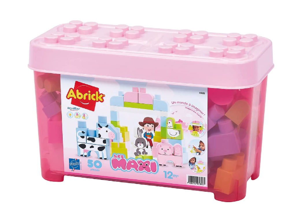 Ecoiffier Brick Set With Farm Animals 50 pcs. (7880)