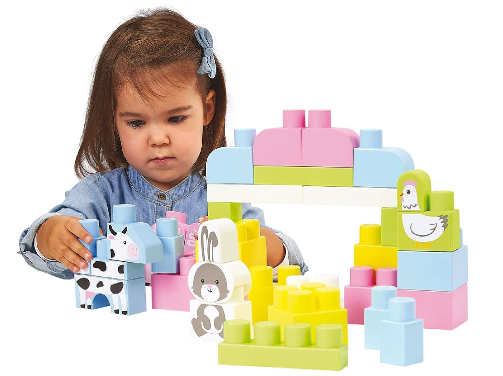 Ecoiffier Brick Set With Farm Animals 50 pcs. (7880)