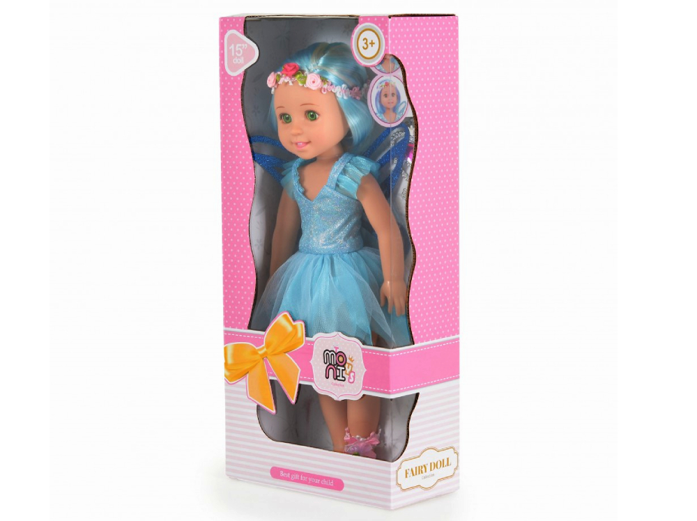 Moni Toys Κούκλα 38cm Fairy Doll Blue (111813)