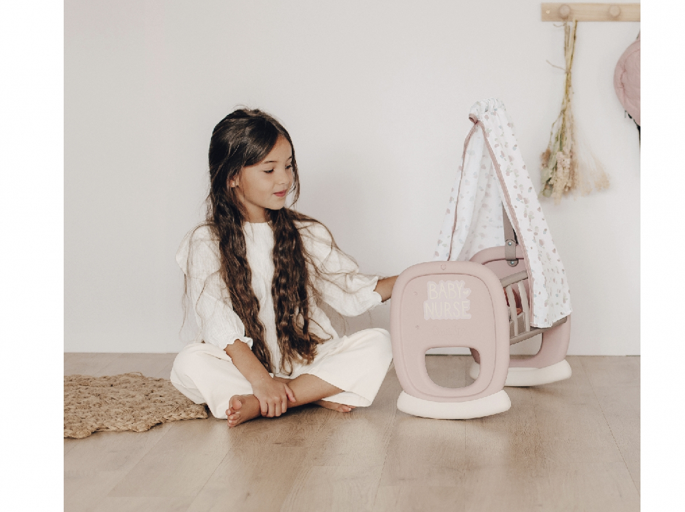 Smoby Λίκνο για κούκλα Baby Nurse Cradle (220373)