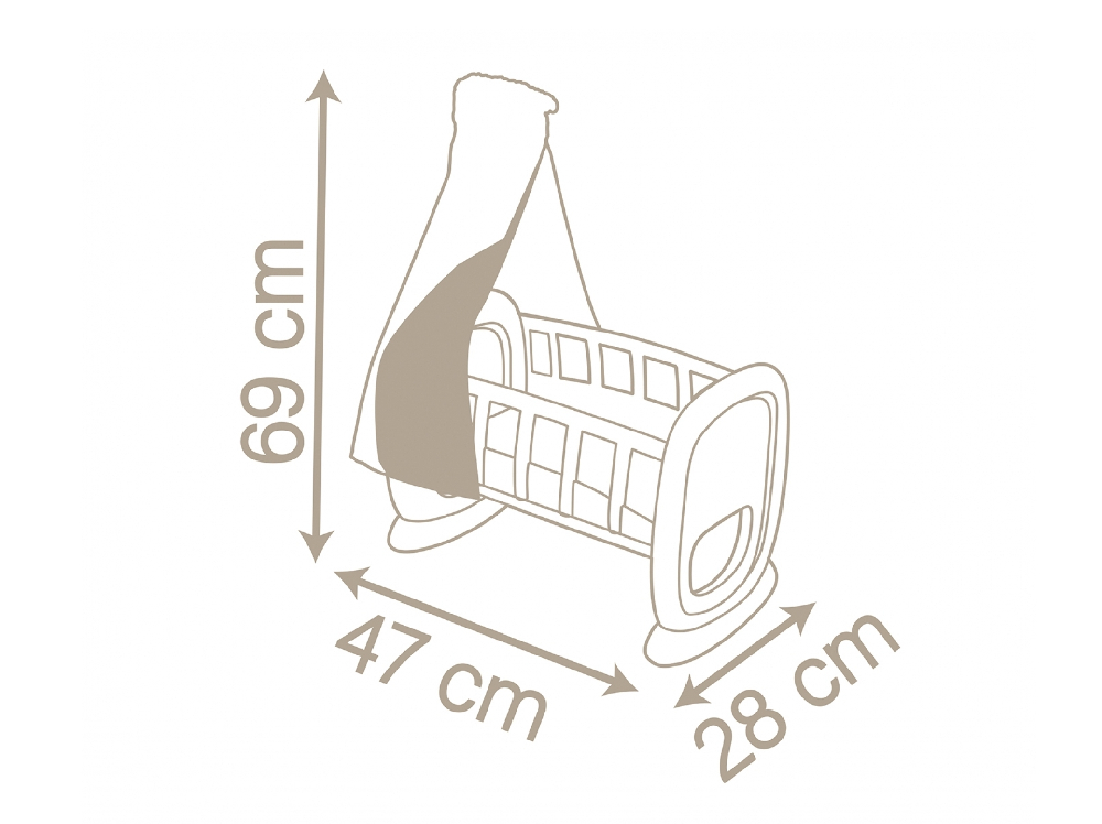 Smoby Λίκνο για κούκλα Baby Nurse Cradle (220373)
