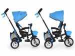 Byox Flexy Lux Τρίκυκλο Αναδιπλούμενο, Περιστρεφόμενο κάθισμα με Χειρολαβή Γονέα & Σκίαστρο Μπλέ