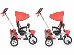Byox Flexy Lux Τρίκυκλο Αναδιπλούμενο, Περιστρεφόμενο κάθισμα με Χειρολαβή Γονέα & Σκίαστρο Κόκκινο
