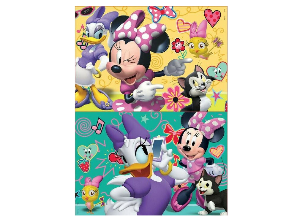 Ξύλινο Παιδικό Puzzle Minnie Happy Helpers - 2 puzzle των 16τμχ. (17623)