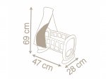 Smoby Λίκνο για κούκλα Baby Nurse Cradle (220373)