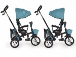 Byox Flexy Lux Children's Tricycle Folding, Rotating Seat with Parental Handle & Shade turquoise