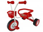 Ποδήλατο Τρίκυκλο Classic "Καλαθάκι" Με Λάστιχο Κόκκινο