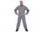 Adult Prisoner Costume Striped Black and White