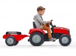 Red Massey Ferguson S8740 pedal tractor with trailer