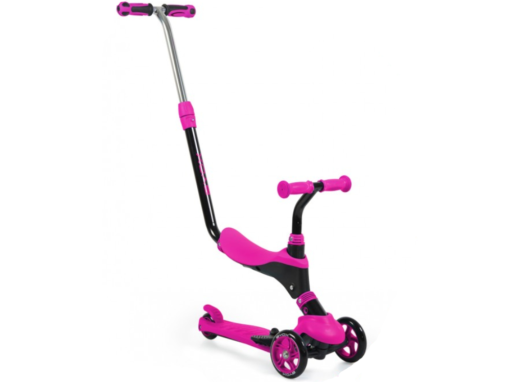 Byox Children's Scooter Tristar 3 in 1 Tricycle with Seat Pink