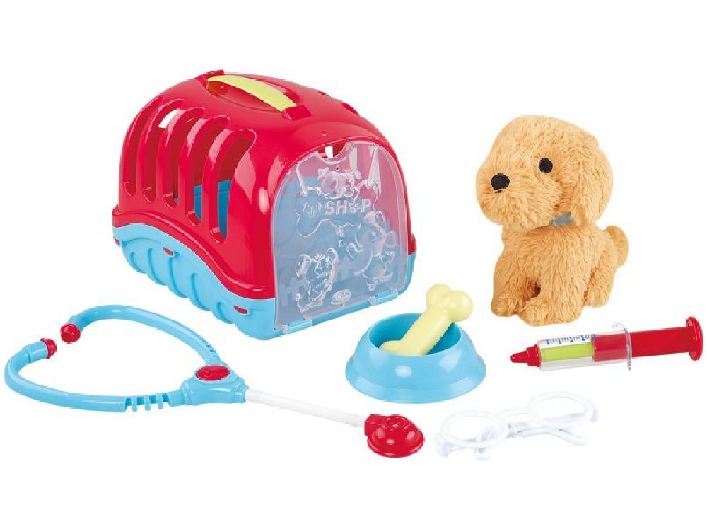 Playgo Care Set & Stuffed Animal with Carrier 7Pcs (3383)