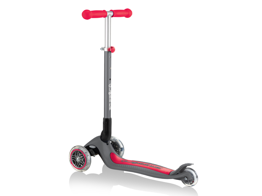 Globber Παιδικό Πατίνι Primo Foldable Τρίτροχο Γκρι/Κόκκινο (430-120-2)
