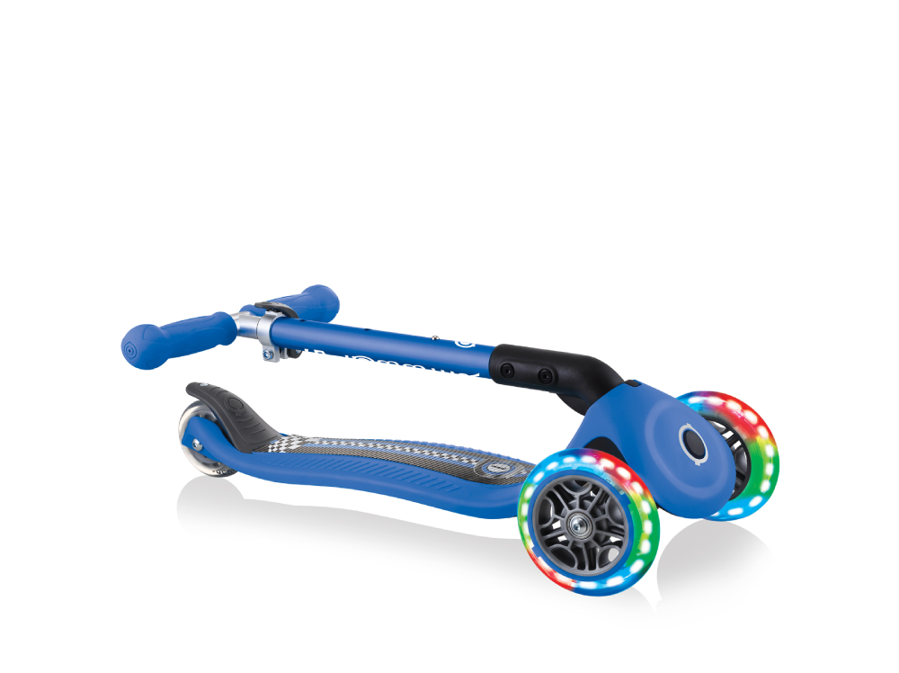 Globber Scooter Junior Foldable Fantasy Lights Racing Navy Blue (433-100)