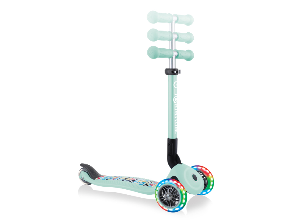 Globber Παιδικό Πατίνι Junior Foldable Fantasy Lights Τρίτροχο Τιρκουάζ (433-206)